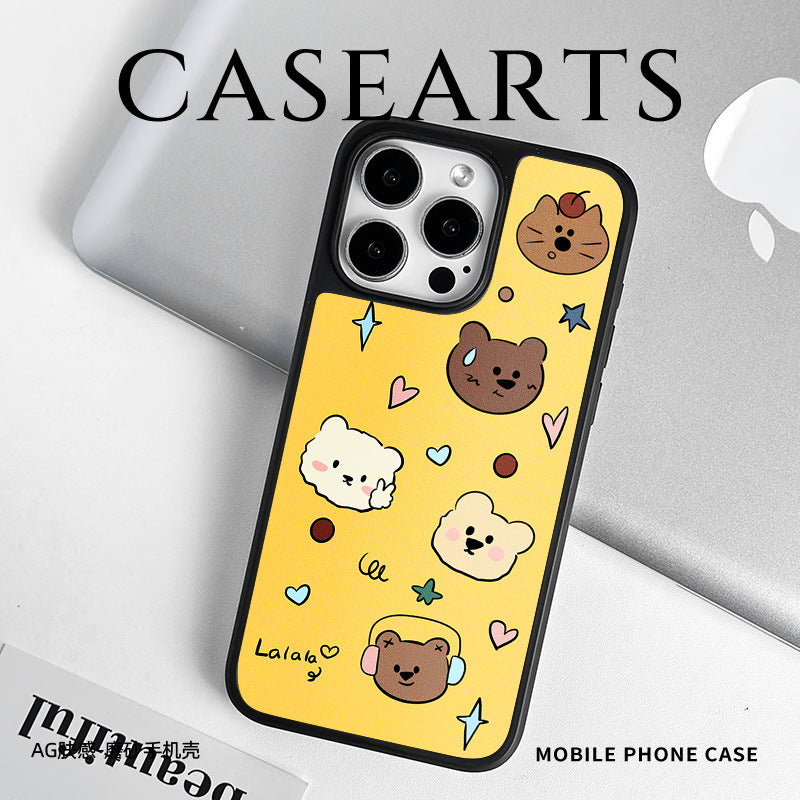 High-end new iPhone16 mobile phone case 15 magnetic AG matte carbon fiber pattern iPhone14Promax is suitable for iPhone13 cartoon iPhone12 mobile phone case.