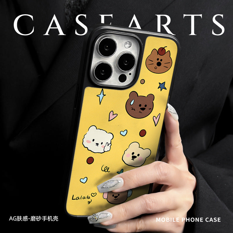 High-end new iPhone16 mobile phone case 15 magnetic AG matte carbon fiber pattern iPhone14Promax is suitable for iPhone13 cartoon iPhone12 mobile phone case.
