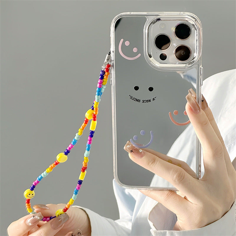 Epoxy resin Epoxy shell iPhone16Pro for 14 bracelets iPhone15Pro iPhone case protective case iPhone12 three-in-one mirror