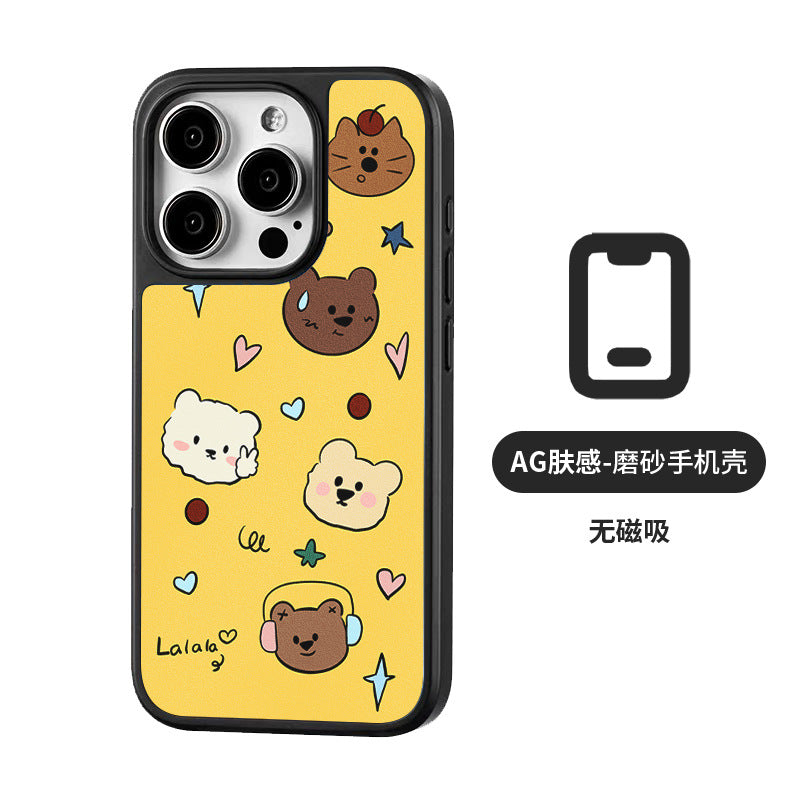 High-end new iPhone16 mobile phone case 15 magnetic AG matte carbon fiber pattern iPhone14Promax is suitable for iPhone13 cartoon iPhone12 mobile phone case.