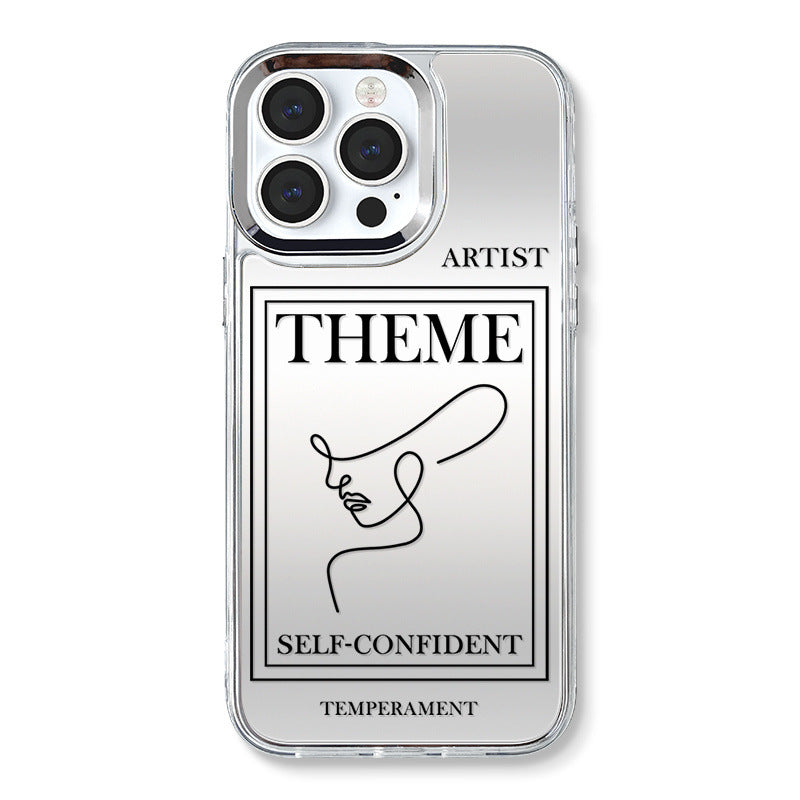 Stylish high-end Apple 16Promax niche mobile phone case iphone15 mobile phone chain 12 three-in-one mirror case iphone14Pro mobile phone case wholesale