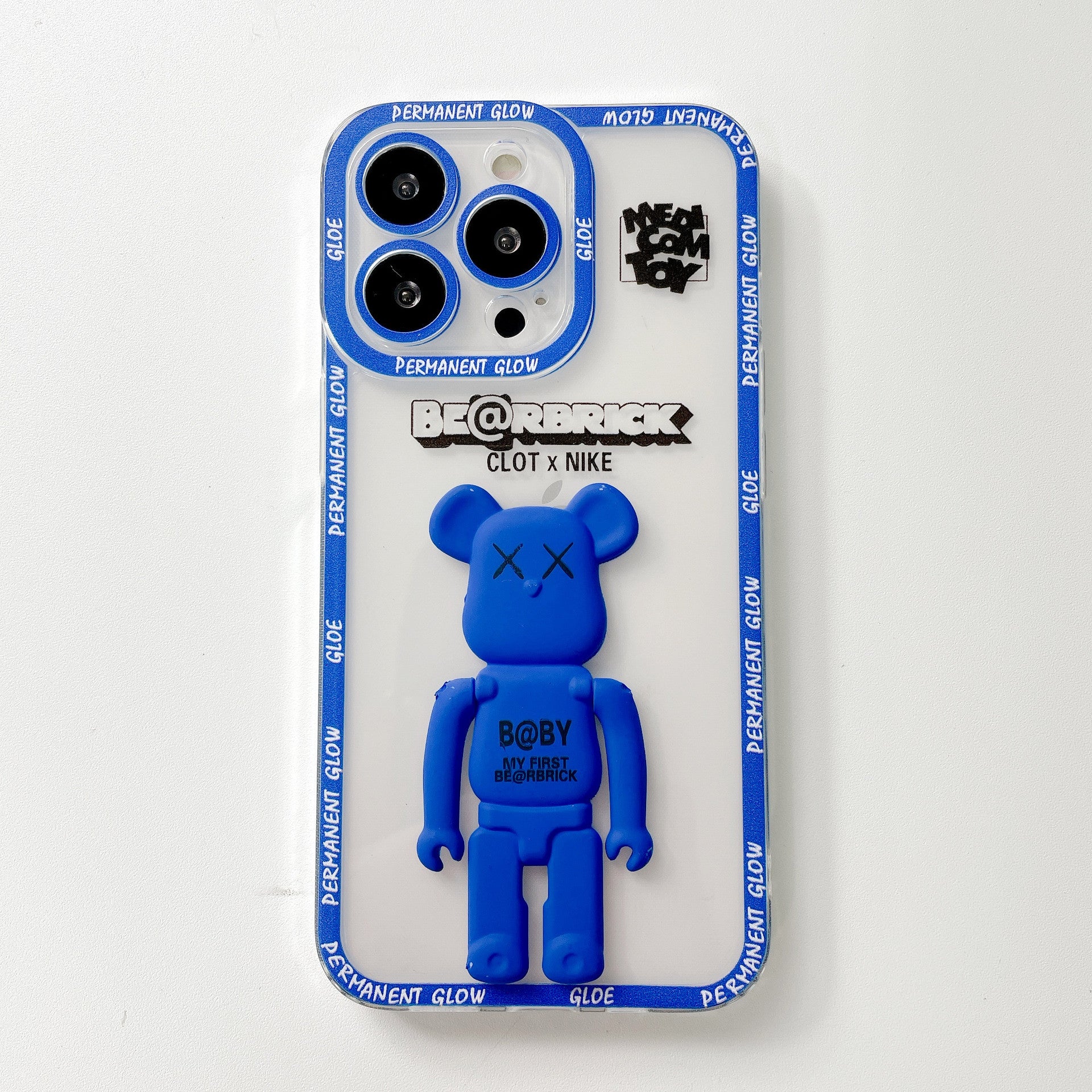 Applicable to Apple 15RO violent bear holder, mobile phone case iPhone12 13 all-inclusive soft case, angel eye case.