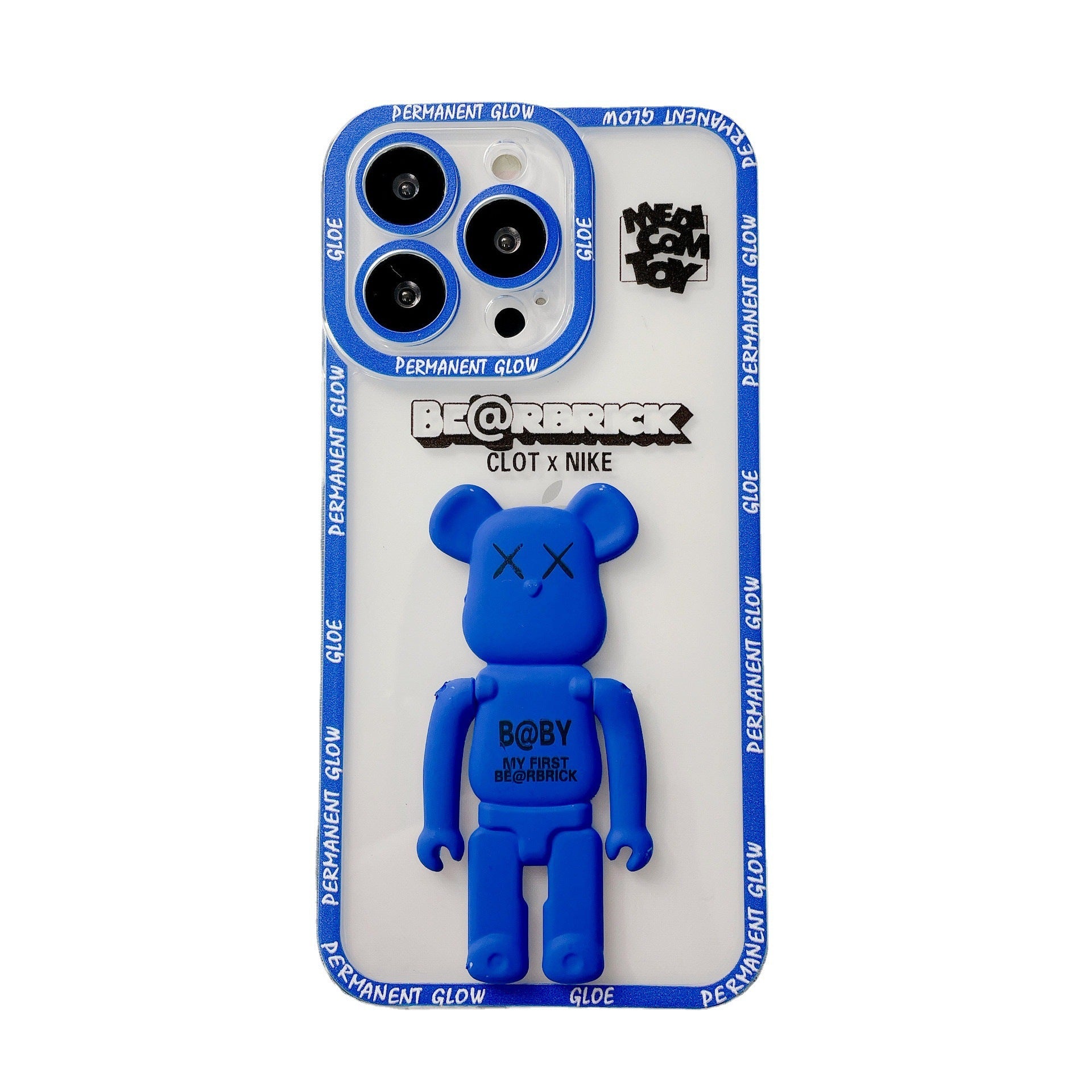 Applicable to Apple 15RO violent bear holder, mobile phone case iPhone12 13 all-inclusive soft case, angel eye case.