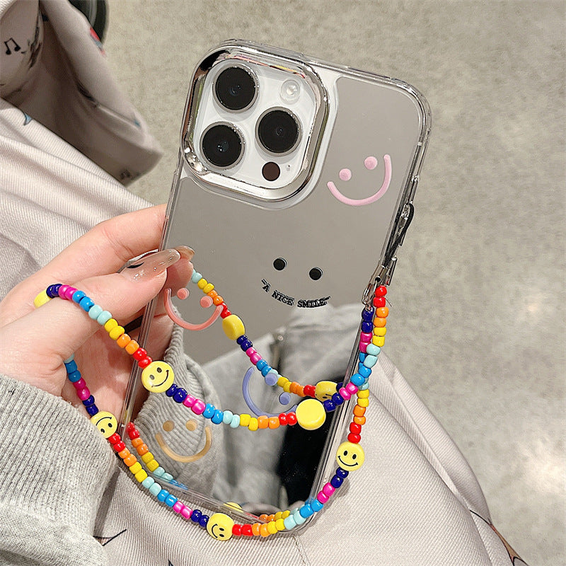 Epoxy resin Epoxy shell iPhone16Pro for 14 bracelets iPhone15Pro iPhone case protective case iPhone12 three-in-one mirror