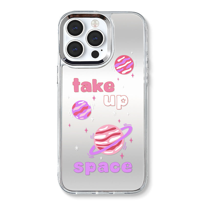 Specially designed for iPhone mobile phone case protective case iphone16Promax bracelet iphone15 three-in-one mirror iphone14Pro design wholesale