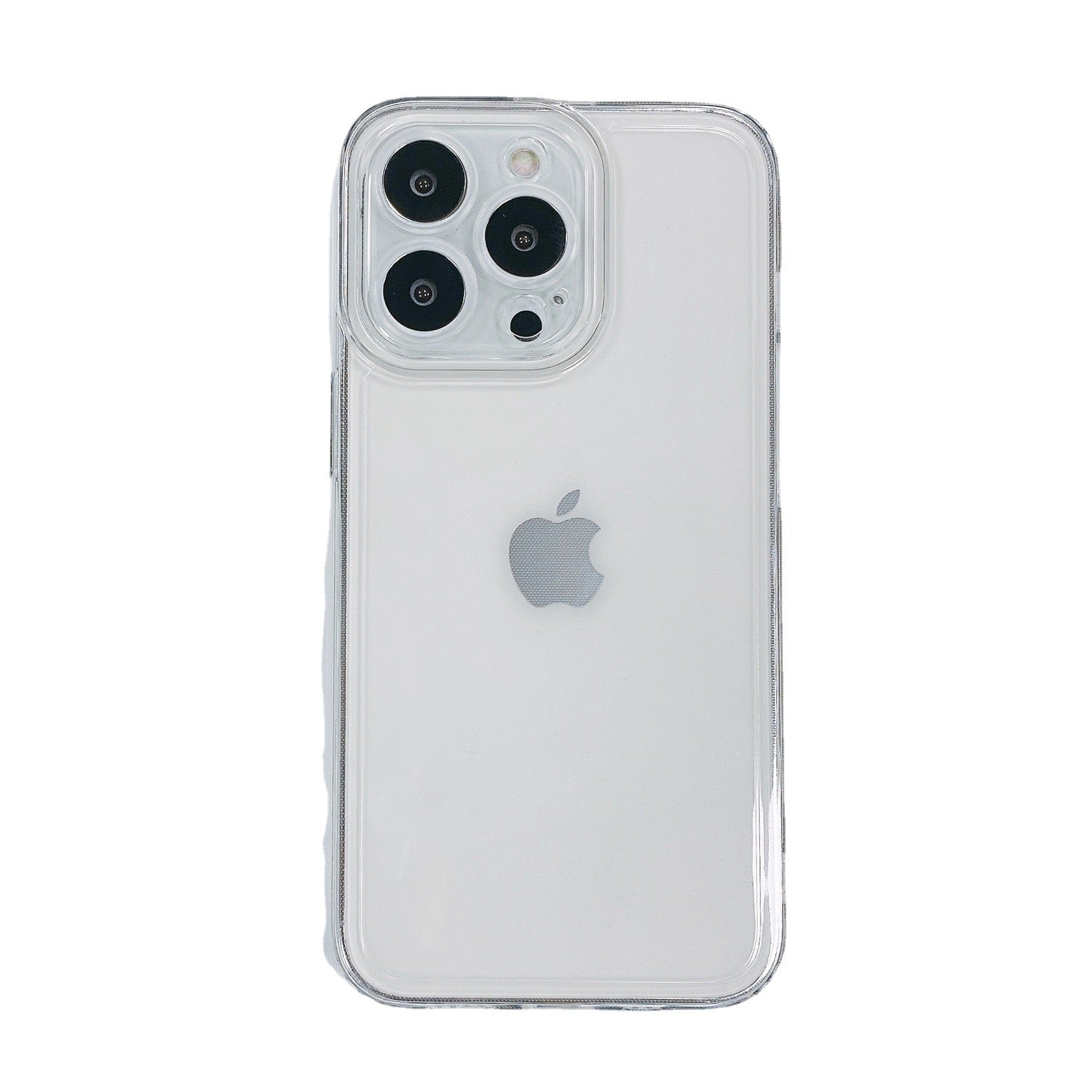 Transparent straight edge suitable for Apple 15ProMax mobile phone case TPU soft iphone11 all-inclusive simple 16 protective case
