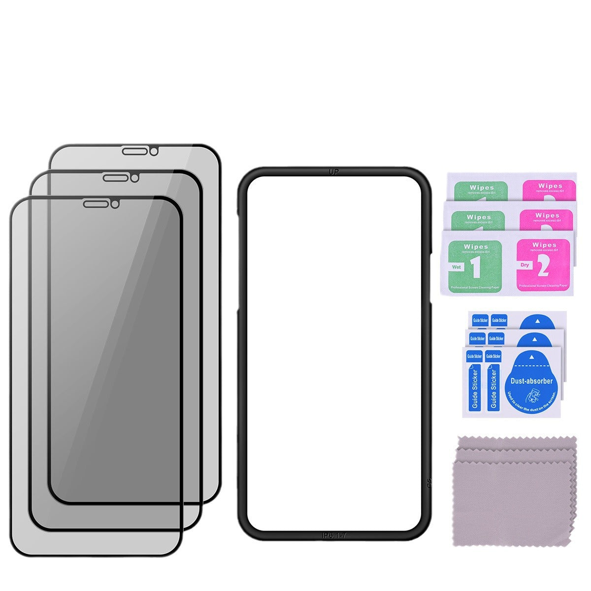Applicable to Apple iPhone16PRO MAX silk screen anti-privacy film iPhone15Pro tempered film iPhone13 anti-privacy film set lens