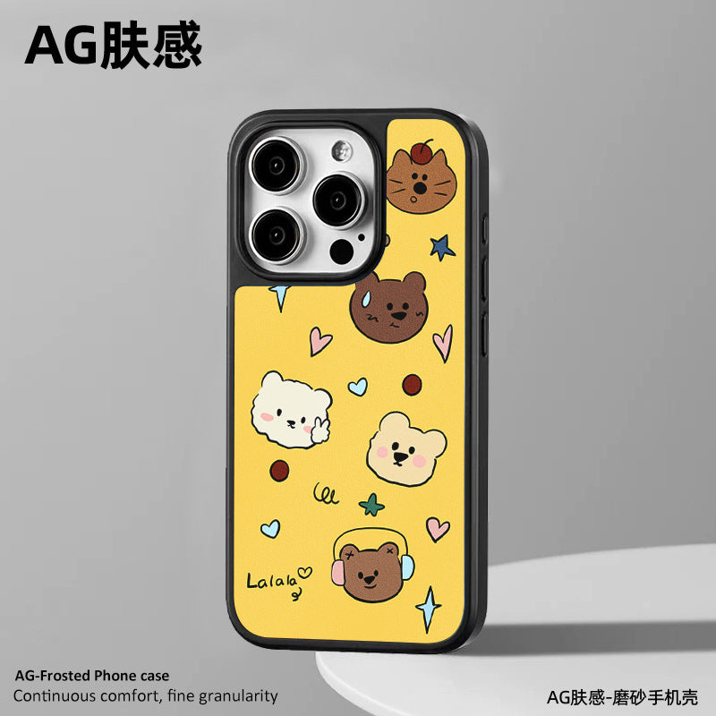 High-end new iPhone16 mobile phone case 15 magnetic AG matte carbon fiber pattern iPhone14Promax is suitable for iPhone13 cartoon iPhone12 mobile phone case.