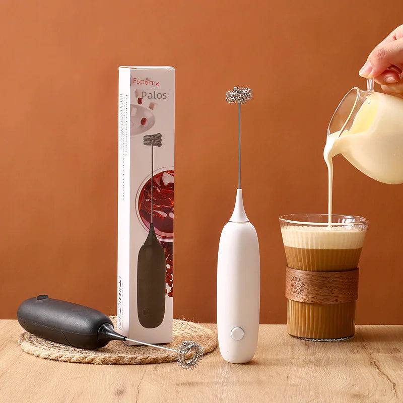 “Handheld Electric Milk Frother for Home Baking”