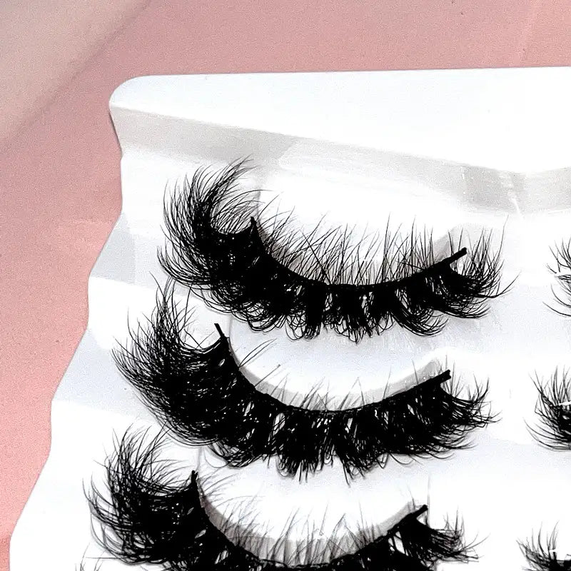 7-Pair 3D Mink False Lashes - Natural Voluminous Ultra-Long Lashes for Flattering Eye Look