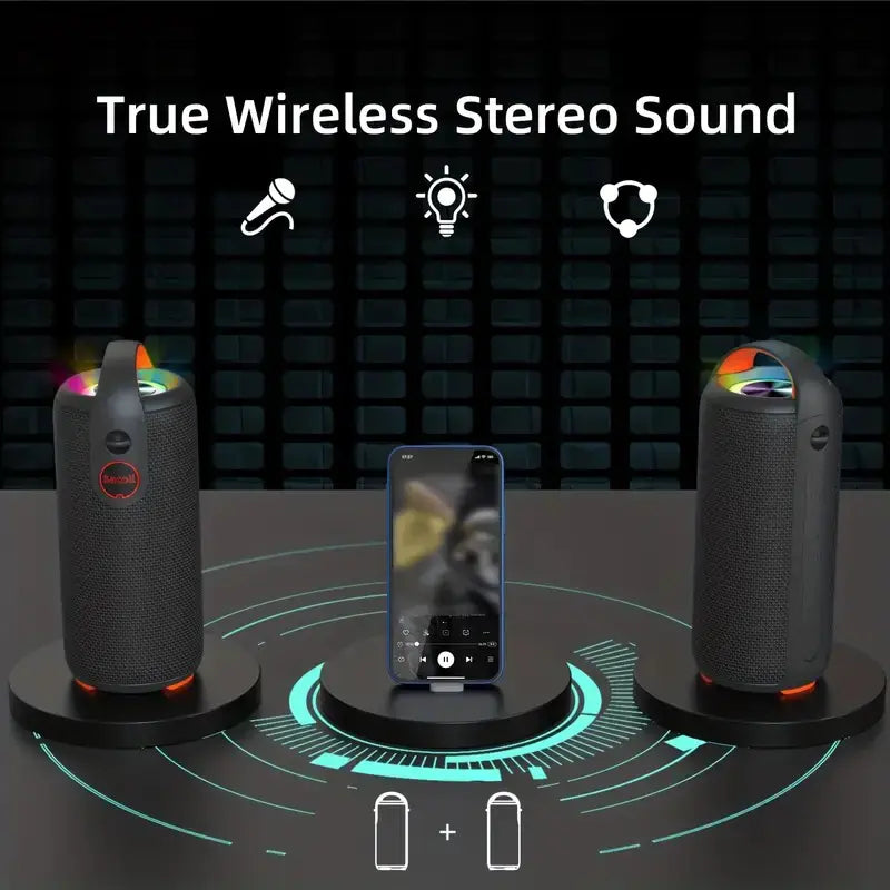 20W IPX6 Waterproof Outdoor Wireless Speaker - TWS Bluetooth 5.0 Long Battery Life