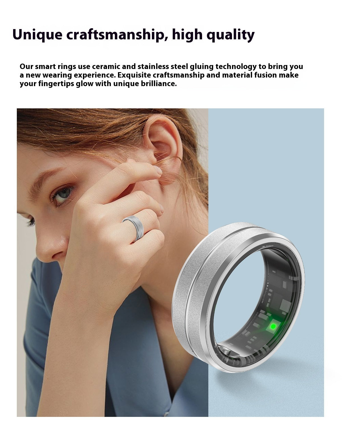New Unisex Smart Ring | Heart Rate & Blood Oxygen Monitor | Multi-Sport Fitness Tracker | IP68 Waterproof | Android & iOS Compatible”