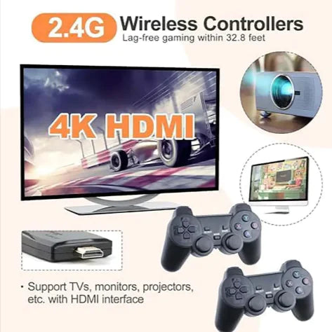 M8 Portable Gaming Handheld with Wireless Controller & 64GB SD Card - Ultra-Portable Gaming Device for Gamers