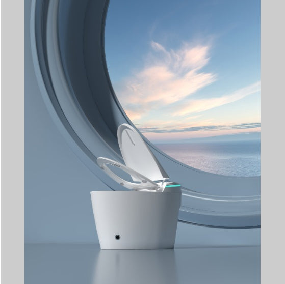 Smart Toilet All-in-one Bathroom Toilet with Heated Seat, Dual Automatic Flush, Voice Control and Foam Protector