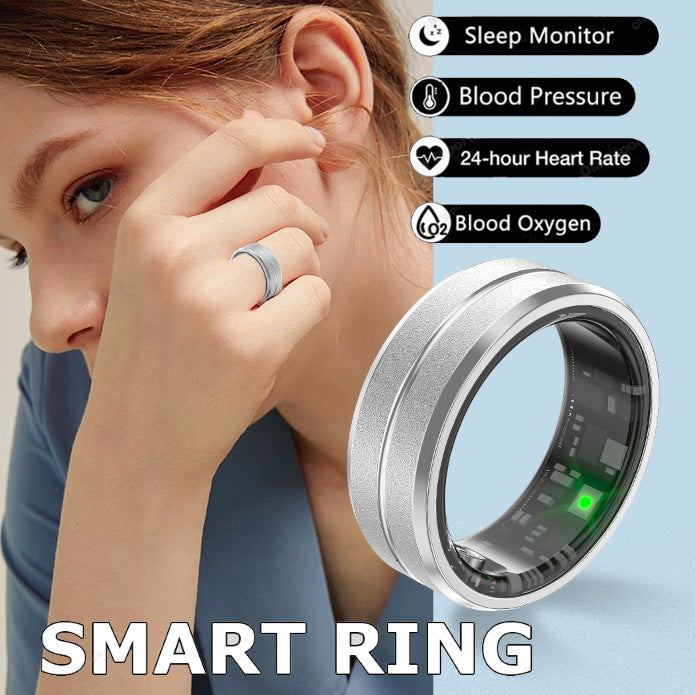 New Unisex Smart Ring | Heart Rate & Blood Oxygen Monitor | Multi-Sport Fitness Tracker | IP68 Waterproof | Android & iOS Compatible”