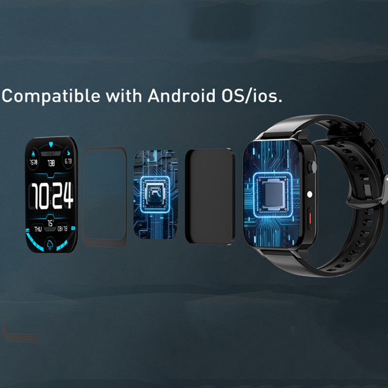 Smart Bluetooth Call Watch 64GB Wifi GPS Positioning Dual Camera Waterproof Sports Men&