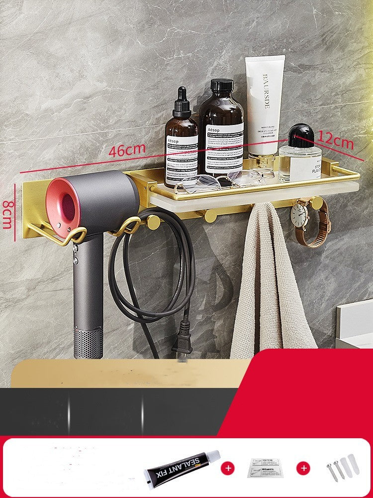 Toilet Towel Rack Net Red Space Aluminum Bath Free Punching
