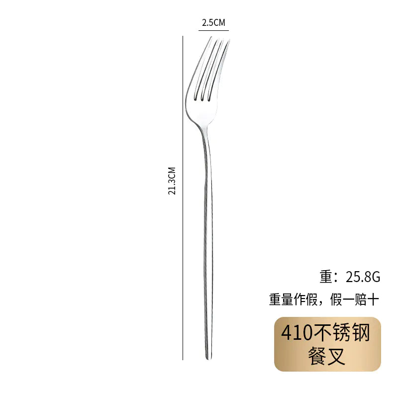 Portuguese Stainless Steel Cutlery Set | Modern Minimalist 410 Steel Tableware