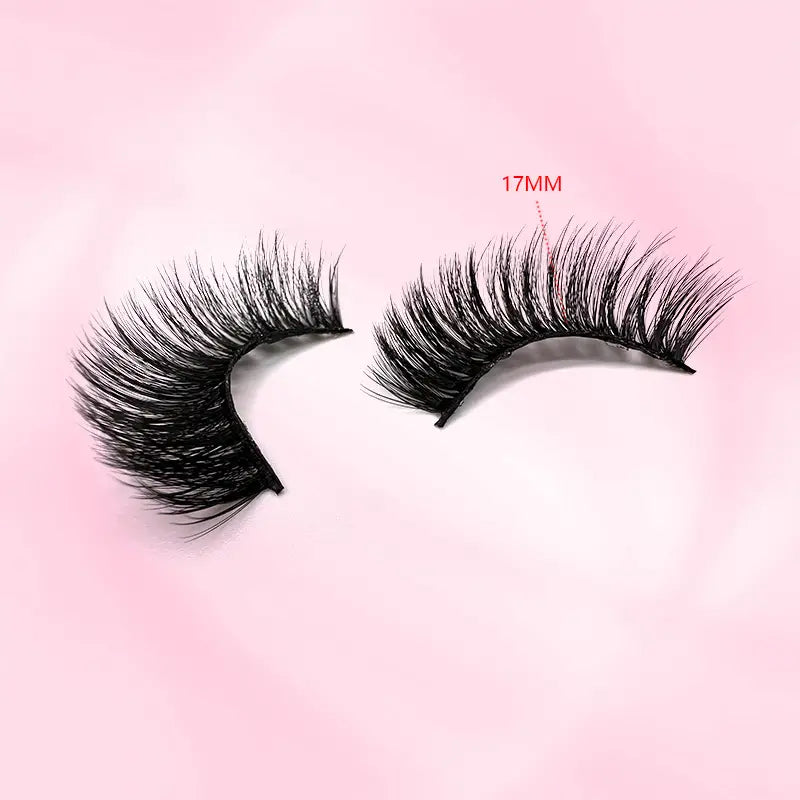 Luxury 3D Faux Mink Lash Set - 10 Pairs Ultra-Fluffy Curled Lashes for Natural Volume