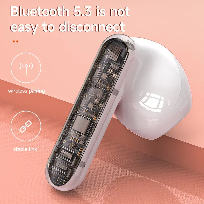 Wireless TWS Earbuds with Bluetooth 5.3 & IPX5 Waterproof Design | Low Latency Noise Cancelling Earphones for Sports & Calls