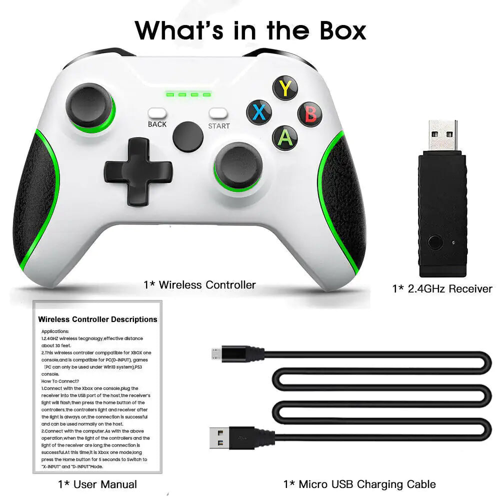 2.4G Wireless Controller for Xbox One/S/X/E & Windows 7/8/10 PC
