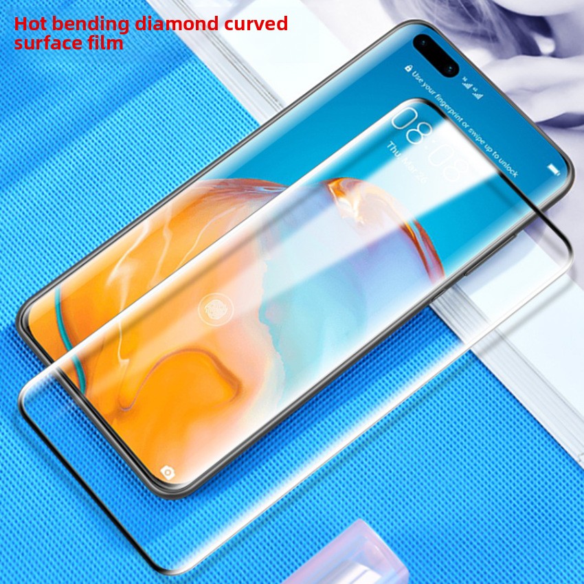 Applicable to Xiaomi Mi 13 Ultra (curved mask) Samsung S24Ultra curved mask S23U Huawei mate60 pro fingerprint unlock 3D full glue tempered film