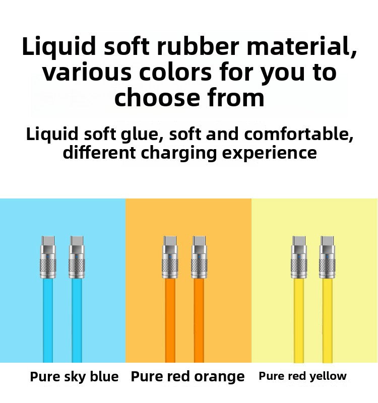 PD fast charging cable 120W zinc alloy double TC data cable 6.0 wire diameter PD charging cable 6A large flow spot wholesale