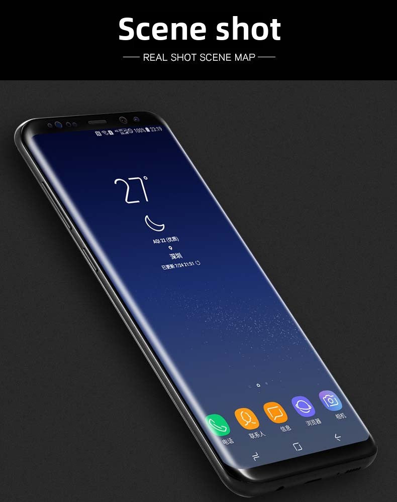 Applicable to Xiaomi Mi 13 Ultra (curved mask) Samsung S24Ultra curved mask S23U Huawei mate60 pro fingerprint unlock 3D full glue tempered film