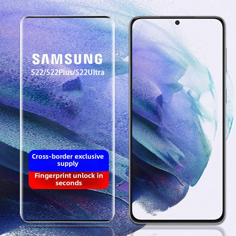 Applicable to Samsung S25Ultra ultra-thin tempered film S24plus lens film S23p fingerprint unlocking S25 full film