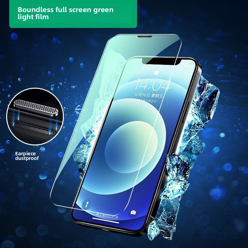 Applicable to Apple iphone16promax tempered film iphone15pro full screen no black edge film dust film iphone14 mobile phone film