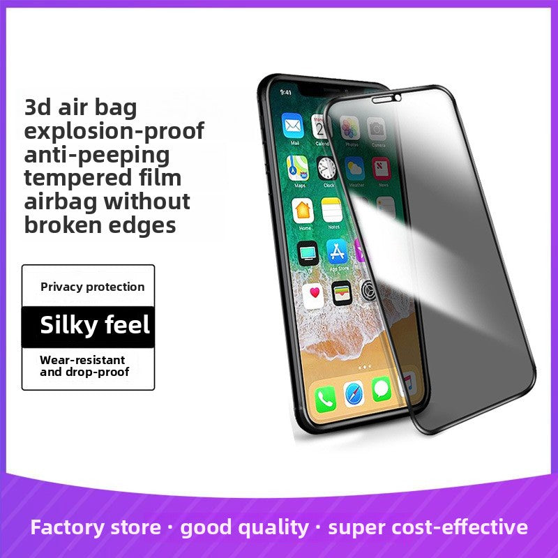 Applicable to iPhone16promax airbag film Apple iPhone15Pro airbag iPhone13 anti-privacy film iPhone14Pro anti-drop and unbroken edge