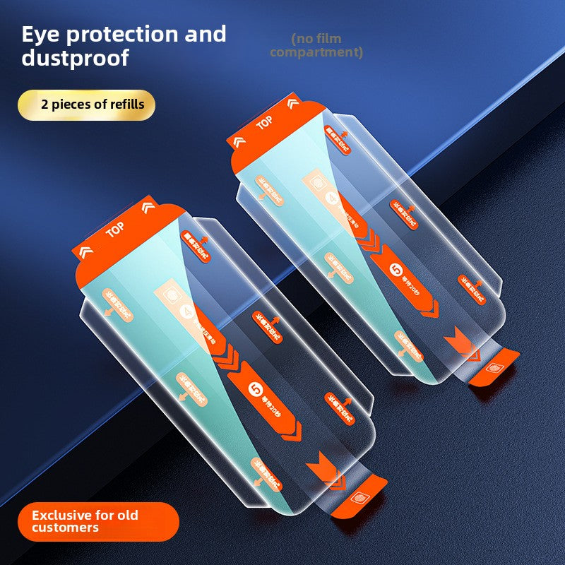 Apple iPhone 16 second film sticking artifact anti-peep mobile phone film 15Promax tempered film dust-free warehouse, ultra-high definition, 9H hardness, anti-scratch, no bubbles, super durable