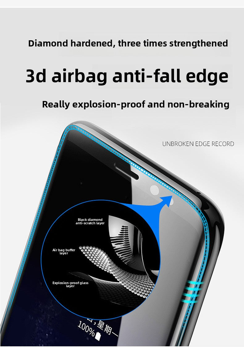 Applicable to iPhone16promax airbag film Apple iPhone15Pro airbag iPhone13 anti-privacy film iPhone14Pro anti-drop and unbroken edge
