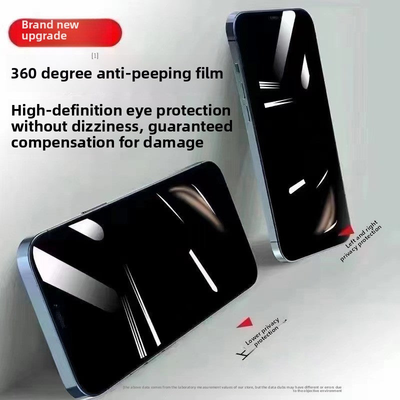 Applicable iPhone16 tempered film iPhone15Pro max high-end 360 anti-privacy film iPhone14Pro tempered film iPhone13p matte film