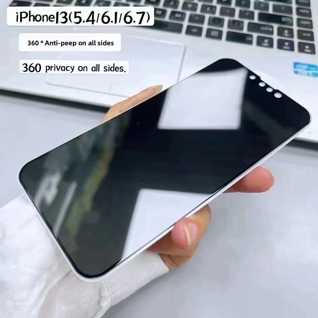 Applicable iPhone16 tempered film iPhone15Pro max high-end 360 anti-privacy film iPhone14Pro tempered film iPhone13p matte film