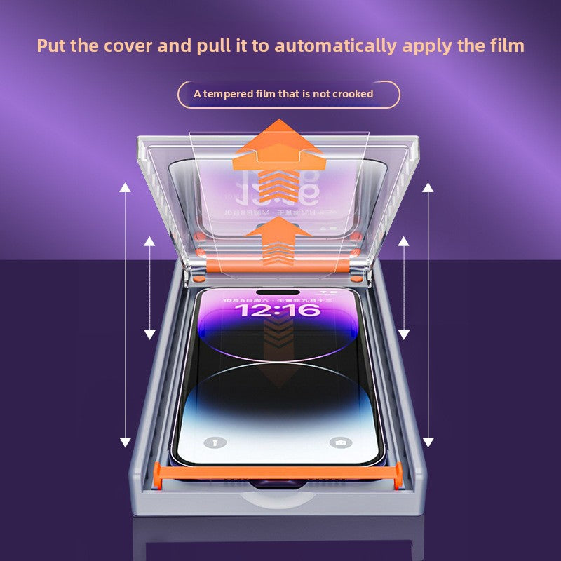 Applicable to iphone16Promax clean compartment tempered film Apple iphone15Pro automatic film iphone13/iphone14 mobile phone film