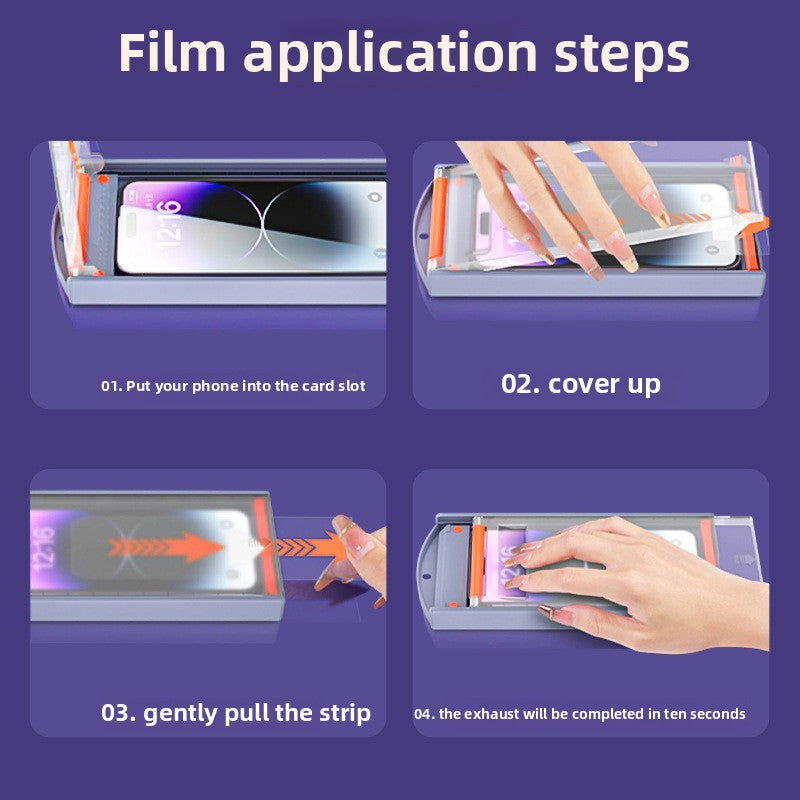 Applicable to iphone16Promax clean compartment tempered film Apple iphone15Pro automatic film iphone13/iphone14 mobile phone film