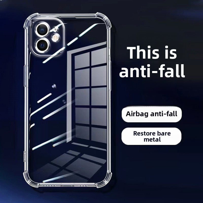 Applicable to iphone16 protective case transparent all-inclusive soft case iphone15promax simple anti-drop iphone14 apple iphone11 mobile phone case