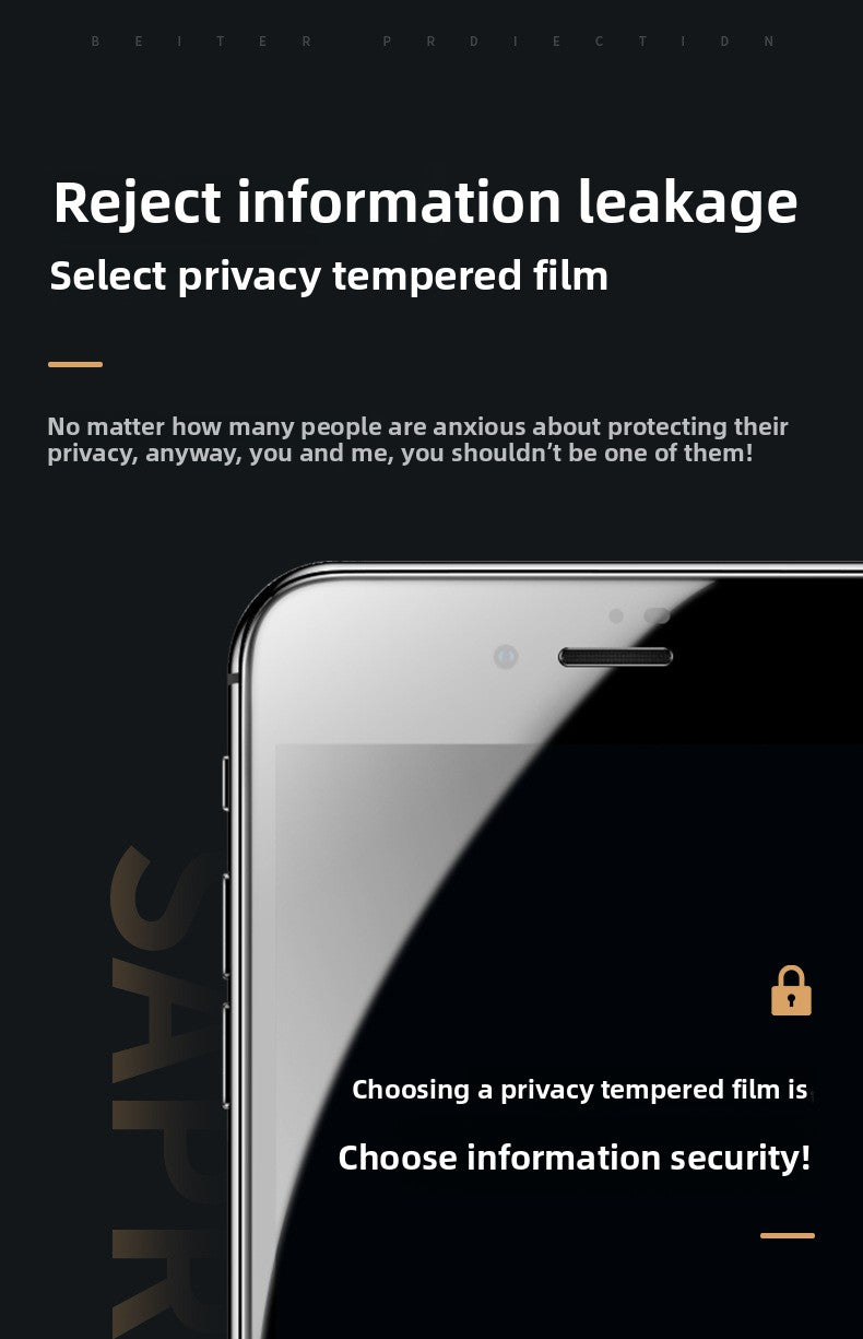 Applicable to Apple iPhone16PRO MAX silk screen anti-privacy film iPhone15Pro tempered film iPhone13 anti-privacy film set lens