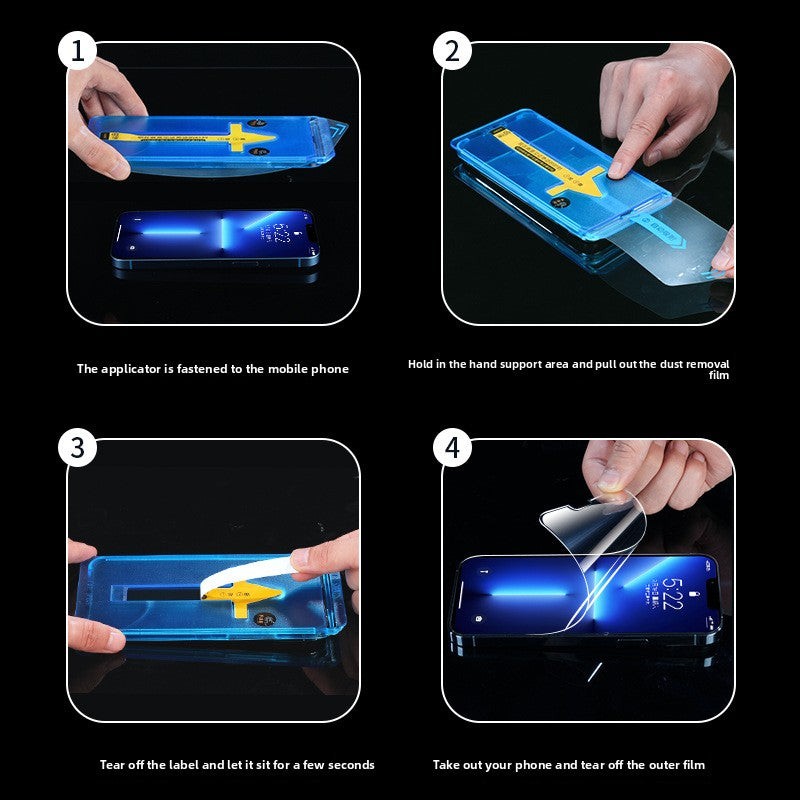 Suitable for iPhone16ProMAX second film dust removal box iPhone15 electroplating film Apple iPhone14 tempered film automatic film, anti-scratch, no bubbles, super durable