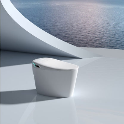 Smart Toilet All-in-one Bathroom Toilet with Heated Seat, Dual Automatic Flush, Voice Control and Foam Protector