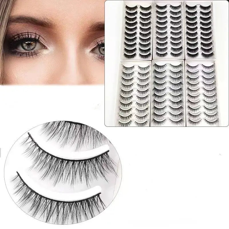 10 Pairs Fluffy Mink Lashes - Handmade, Reusable, Natural - Shengyao Chuangqi (HK) International Limited