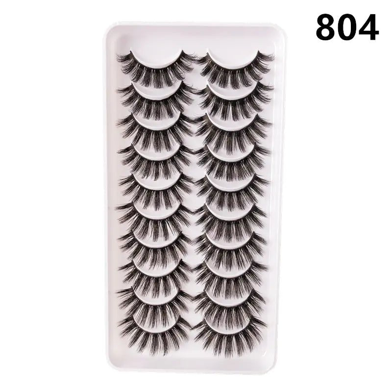 10 Pairs Fluffy Mink Lashes - Handmade, Reusable, Natural - Shengyao Chuangqi (HK) International Limited