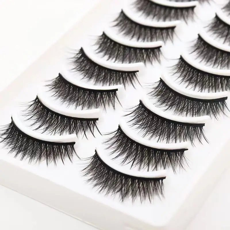 10 Pairs Fluffy Mink Lashes - Handmade, Reusable, Natural - Shengyao Chuangqi (HK) International Limited