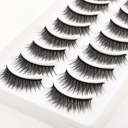 10 Pairs Fluffy Mink Lashes - Handmade, Reusable, Natural - Shengyao Chuangqi (HK) International Limited