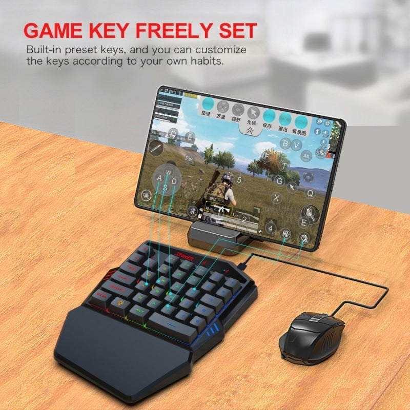 Mechanical Gaming Keyboard RGB Combo - Wireless Mouse Throne Set