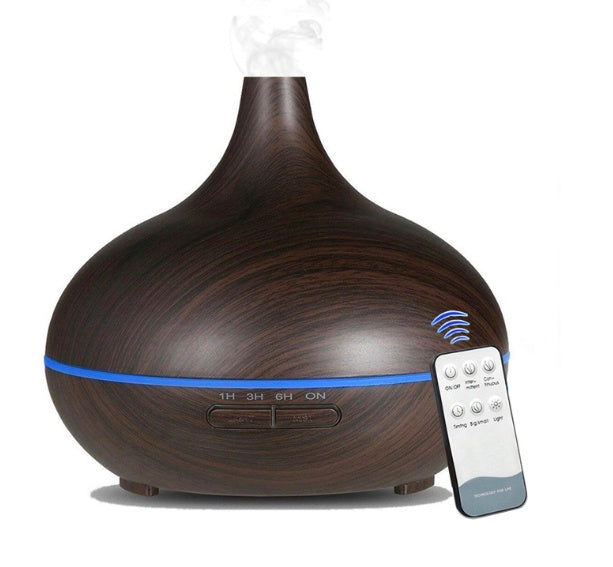 Creative Home Appliance Full Wood Grain Remote Control Aromatherapy Lamp