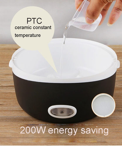 Mini Electric Mini Rice Cooker 2/3 Layer Stainless Steel Liner Portable Egg Boiler Steamer Food Warmer Lunch Box Multi-function Rice Cooker 2L