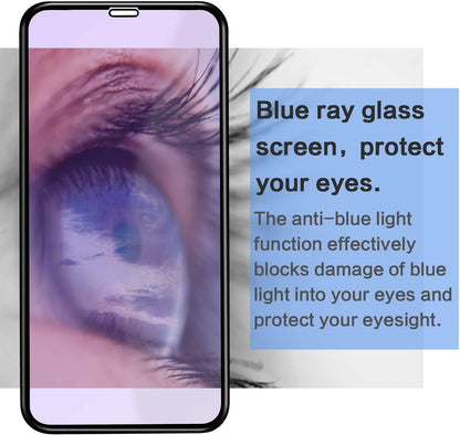 Amazon hot sale, film artifact suitable for iPhone11 Pro max high-end silk screen eye protection purple and blue light film