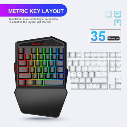 Mechanical Gaming Keyboard RGB Combo - Wireless Mouse Throne Set